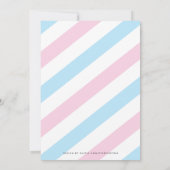 Stijlvolle roze of blauwe Baby feestdag Kaart (Achterkant)