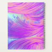 Stijlvolle roze Paarse Abstracte veren Planner (Achterkant)