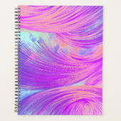 Stijlvolle roze Paarse Abstracte veren Planner (Voorkant)