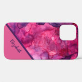 Stijlvolle roze Paarse Waterverf personaliseren Case-Mate iPhone Case (Achterkant (horizontaal))