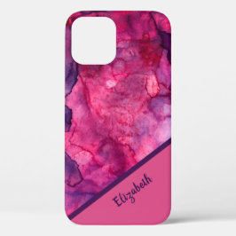 Stijlvolle roze Paarse Waterverf personaliseren Case-Mate iPhone Case