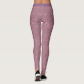 Stijlvolle roze Paarse zwart geometrisch design yo Leggings (Achterkant)