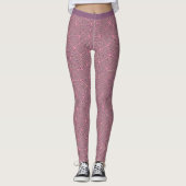 Stijlvolle roze Paarse zwart geometrisch design yo Leggings (Voorkant)