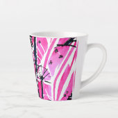 Stijlvolle roze Parijs-geïnspireerde waterverf Latte Mok (Rechts)