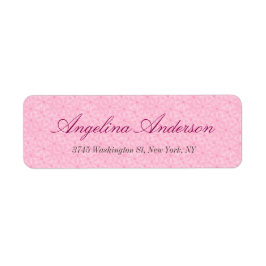 Stijlvolle roze patroon handschrift modern vrouwel etiket
