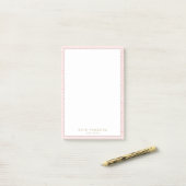 Stijlvolle roze patroon notities post-it® notes (Op bureau)