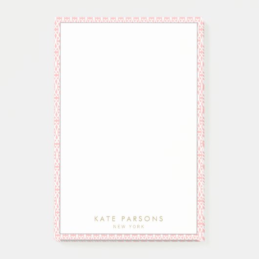 Stijlvolle roze patroon notities post-it® notes (Voorkant)