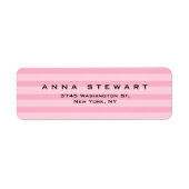 Stijlvolle Roze Professionele Moderne Vrouwelijke Etiket (Voorkant)