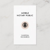 Stijlvolle Roze QR Code Minimale Marketing Notaris Visitekaartje (Voorkant)