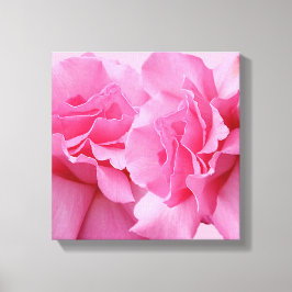 Stijlvolle  roze roos moderne bloemenkunst canvas afdruk