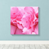 Stijlvolle  roze roos moderne bloemenkunst canvas afdruk (Insitu (Houten vloer))