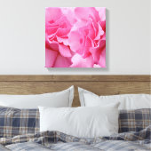 Stijlvolle  roze roos moderne bloemenkunst canvas afdruk (Insitu (Slaapkamer))