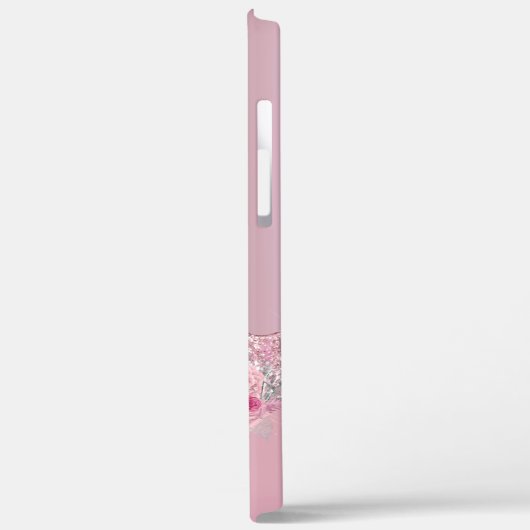 Stijlvolle roze roze roze roze goudglitterdruppels Case-Mate iPhone case (Achterkant / Links)