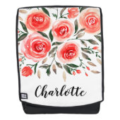 Stijlvolle roze rozen Waterverf Illustratie Rugtassen (Voorkant)