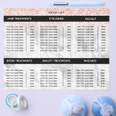 Stijlvolle Roze Salon Spa prijslijst Flyer (Enkel)