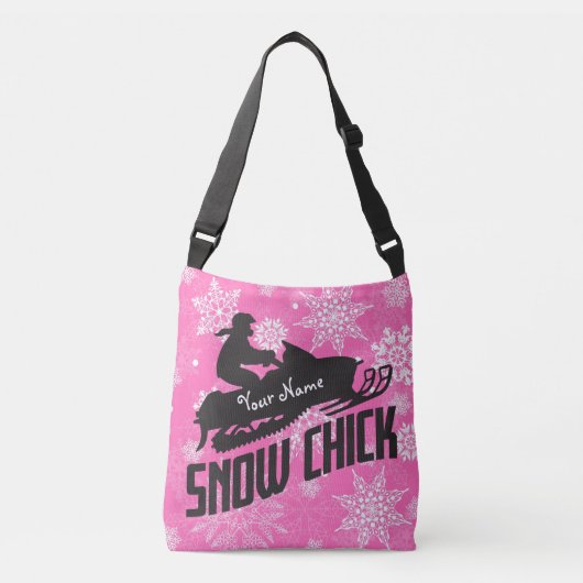 Stijlvolle roze sneeuwruimsteen  crossbody tas (Voorkant)