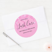 Stijlvolle, roze spoelroze riemen Lash Aftercare K Ronde Sticker (Envelop)
