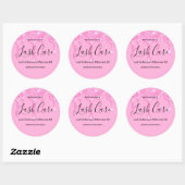 Stijlvolle, roze spoelroze riemen Lash Aftercare K Ronde Sticker (Vel)