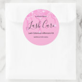 Stijlvolle, roze spoelroze riemen Lash Aftercare K Ronde Sticker (Tas)