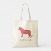 Stijlvolle roze tijger - Eenvoudige persoonlijke n Tote Bag (Achterkant)