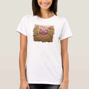 Stijlvolle Roze TOOK 30 ZIET ER GOED Kunst Composi T-shirt