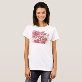 Stijlvolle Roze VERJAARDAG 3RD Slogan T-shirt (Voorkant volledig)