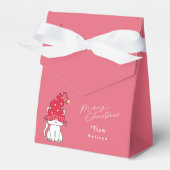 Stijlvolle roze vrolijke kerst moderne Schattigee  Bedankdoosjes (Voorkant Zijde)