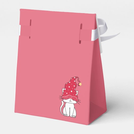 Stijlvolle roze vrolijke kerst moderne Schattigee  Bedankdoosjes (Achterkant)