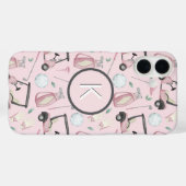 Stijlvolle Roze Vrouwelijke Golf Ontwerp Custom Mo Case-Mate iPhone Case (Achterkant (horizontaal))