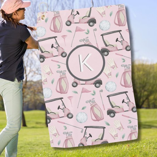 Stijlvolle Roze Vrouwelijke Golf Ontwerp Custom Mo Golfhanddoek
