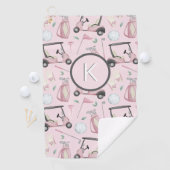 Stijlvolle Roze Vrouwelijke Golf Ontwerp Custom Mo Golfhanddoek (Insitu)