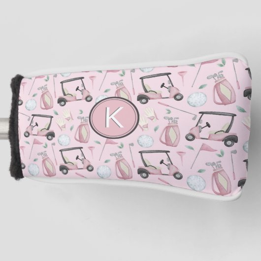 Stijlvolle Roze Vrouwelijke Golf Ontwerp Custom Mo Golfheadcover (Voorkant)