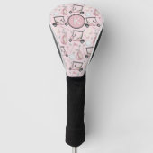 Stijlvolle Roze Vrouwelijke Golf Ontwerp Custom Mo Golfheadcover (Voorkant)