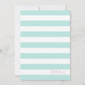 Stijlvolle Roze Walvissen Harten Mint Baby shower Kaart (Achterkant)