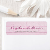 Stijlvolle roze wandhandschrift Moderne eminine Etiket (Insitu)