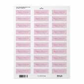 Stijlvolle roze wandhandschrift Moderne eminine Etiket (Full Sheet)