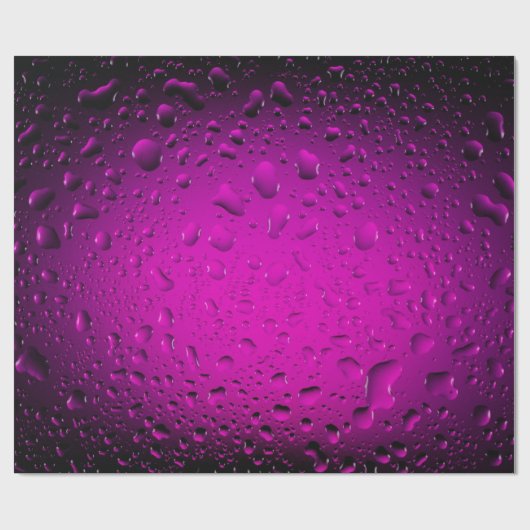 Stijlvolle Roze waterdruppels Cadeaupapier (Vlak)