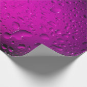 Stijlvolle Roze waterdruppels Cadeaupapier (Hoek)