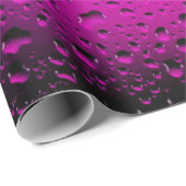 Stijlvolle Roze waterdruppels Cadeaupapier (Rol Hoek)