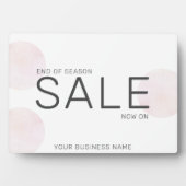 Stijlvolle roze Waterverf cirkels verkoopteken Fotoplaat (voorkant)