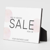 Stijlvolle roze Waterverf cirkels verkoopteken Fotoplaat (Zijkant)