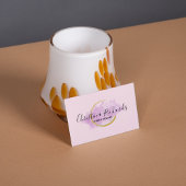 Stijlvolle roze Waterverf met Logo & QR Visitekaartje