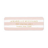 Stijlvolle roze Waterverf strepen Etiket (Voorkant)