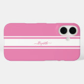 Stijlvolle roze witte racestaven, afgebeeld Case-Mate iPhone case (Achterkant (horizontaal))