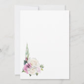 Stijlvolle Roze Witte Roos Bloemen Verjaardag Brun Kaart (Achterkant)