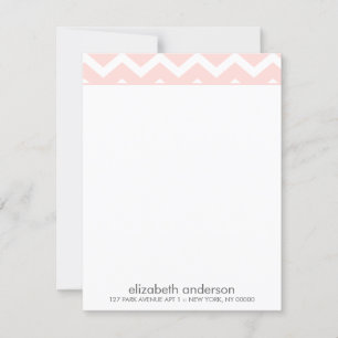 Stijlvolle roze Zig Zag Chevron Patroonkaarten Kaart