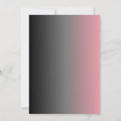 Stijlvolle roze & zwarte gradiënt geometrische ver kaart (Achterkant)