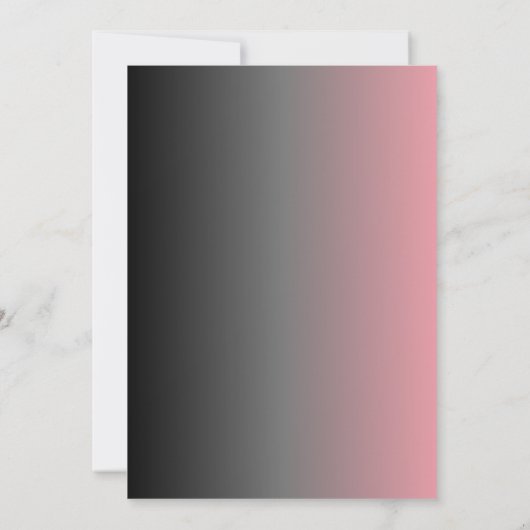 Stijlvolle roze & zwarte gradiënt geometrische ver kaart (Achterkant)