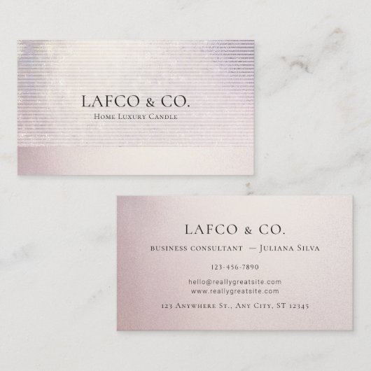 Stijlvolle Rozen goudfolie Visitekaartje (Voorkant / Achterkant)