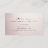 Stijlvolle Rozen goudfolie Visitekaartje (Achterkant)